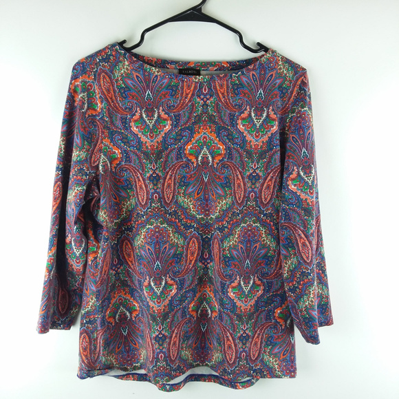 Talbots Tops - Talbots Women's Sz XL Paisley Scoop Neck Top